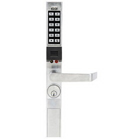 Alarm Lock PDL1300NW/26D1 Networx Pushbutton Aluminum Door Trim, with Prox Reader, 2000 Users, 40,000 Event Audit Trail, Straight Lever, Satin Chrome