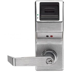 Alarm Lock PL3000 US26D Prox Reader Cylindrical Door Lock, 300 Users, 1600 Event Audit Trail, Straight Lever, Satin Chrome