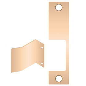 HES R 612 Faceplate Only, 1006 Series, 4-7/8" x 1-1/4", Use with Adams Rite Hookbolts, 1" Throw, Satin Bronze