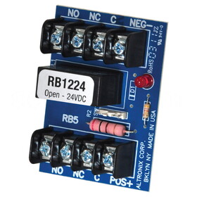 Altronix RB1224 Relay Module, 12/24VDC Operation at 75mA Draw, 5A/220VAC or 28VDC DPDT Contact Rating
