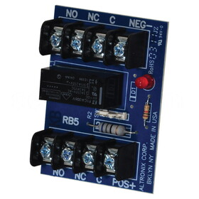 Altronix RB5 Relay Module, 6/12VDC Operation at 120mA Draw, 5A/220VAC or 28VDC DPDT Contacts