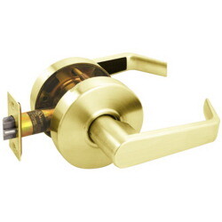 Arrow RL01-SR-03 Grade 2 Passage Cylindrical Lock, Sierra Lever, Non-Keyed, Bright Brass Finish, Non-handed
