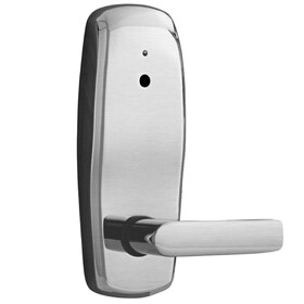 Kaba RM1200G-26D InSync Battery Operated ASM Mortise Lock,Auto Deadbolt,Unit,Gala Lever,Left Hand,Satin Chrome