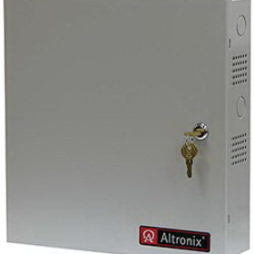 Altronix SMP5CTX Power Supply/Charger, 115VAC 50/60Hz at 0.95A or 230VAC 50/60Hz at 0.5A Input, 12/24VDC at 4A Output, Grey Enclosure