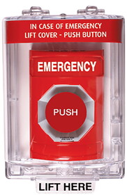 STI SS2041EM-EN Stopper Station,Red,Flush Cover,Universal Stopper,Horn,Turn-to-Reset,"EMERGENCY" English