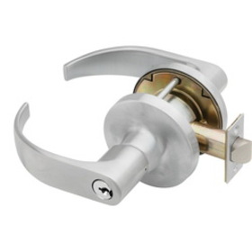FALCON T561PD Q 626 Grade 1 Classroom Cylindrical Lock, Key in Lever Cylinder, Quantum Lever, Standard Rose, Satin Chrome Finish, Non-Handed