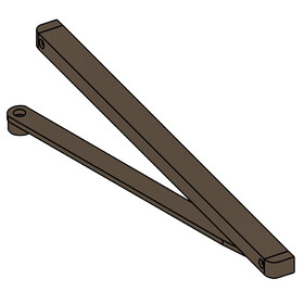 BEST T90 695 Grade 1 Pull Side Door Mounting, Slide Track Arm, Dark Bronze Painted Finish, Non-Handed