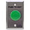 Alarm Controls TS-14 1-1/2" Green Mushroom Button, "PUSH TO EXIT", Pneumatic Time Delay, Single Gang, Satin Stainless Steel