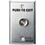 Alarm Controls TS-16 5/16" Dia. Button, "PUSH TO EXIT", Pneumatic Time Delay, Single Gang, Satin Stainless Steel