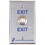 Alarm Controls TS-23 3/4" Dia. Metal Button, "EXIT", DPDT Momentary, Single Gang, Satin Stainless Steel