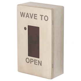 Locknetics WS-200-MB Wave Sense Switch, Wave To Open, Single Gang W/Surface Box, Satin Stainless Steel