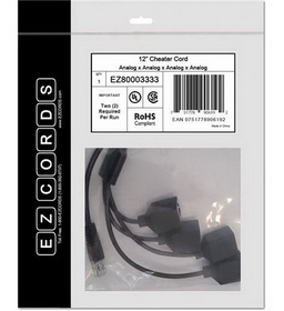 EZCORDS EZC-EZ80003333 4 Analog Cheater Cord