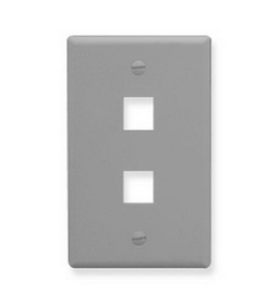 ICC ICC-FACE-2-GR IC107F02GY - 2 Port Face - Gray