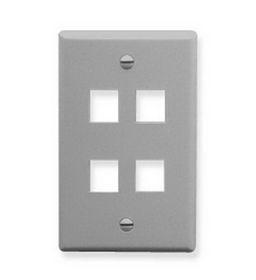 ICC ICC-FACE-4-GR IC107F04GY - 4Port Face - Gray