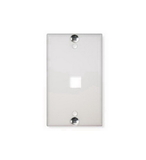 ICC ICC-IC107FFWWH Wall Plate, Phone, Flush, 1-Port, White