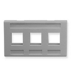 ICC ICC-IC107FM3GY Faceplate, Furniture, 3-Port, Gray