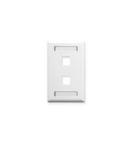 ICC ICC-IC107S02WH Faceplate, Id, 1-Gang, 2-Port, White