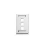 ICC ICC-IC107S03WH Faceplate, Id, 1-Gang, 3-Port, White