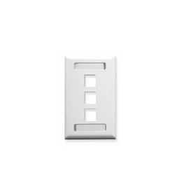 ICC ICC-IC107S03WH Faceplate, Id, 1-Gang, 3-Port, White