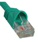 ICC ICC-ICPCSJ01GN PATCH CORD, CAT 5e, MOLDED BOOT, 1' GN