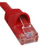 ICC ICC-ICPCSJ01RD PATCH CORD, CAT 5e, MOLDED BOOT, 1' RD