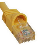 ICC ICC-ICPCSJ01YL PATCH CORD, CAT 5e, MOLDED BOOT, 1' YL