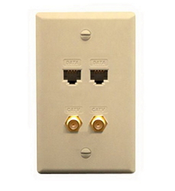 ICC ICC-ICRDS2F5IV FACEPLATE IDC 2 DATA and 2 F TYPE IVORY