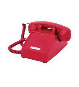 Cortelco ITT-2500NDL-RD 250047-VBA-NDL Red desk no dial