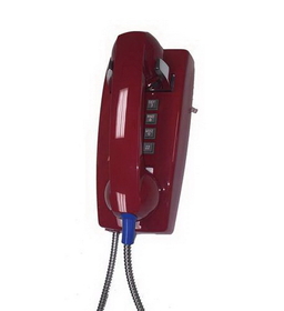 Cortelco ITT-2554-AHC-RD 255447AHC20M Wall Phone w/Metal Cradle