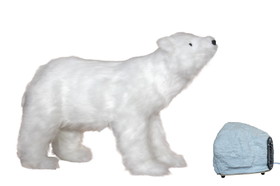 LEDgen AMTRN-BL-06-BPB 19" Animated Small Polar Bear Head Moves with Music
