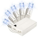 Winterland BAT-70MMPW-4W 70 Pure White Battery Operated 5MM LEDs, white wire with 8-Function Controller