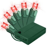 Winterland BAT-70MMRE-4G - 5MM Chonical Battery Operated LED Red 70 count lights set