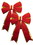 LEDgen BOW-18-REGO-2PK 2 Pack 18" Red with Gold Trim Bow