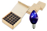 LEDgen C7-IN-B-TW-100 C7 Incandescent Transparent Blue Twinkle Dimmable Bulbs E12 Base 100pk