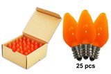 Winterland C7-RETRO-OR-F C7 Smooth Frosted Orange LED Retrofit Lamp With 3 Internal LEDs And An E12 Base
