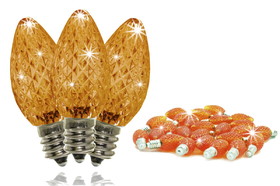 LEDgen C7-SMD-RETRO-OR-TW-25 25 Pack C7 Orange Twinkle Dimmable SMD LED Retrofit Bulbs