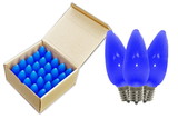 LEDgen C9-DIM-RETRO-BL-F-25 25 Pack C9 Blue Frosted Dimmable LED Retrofit Bulbs
