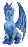 LEDgen DRGN-SIT-04 4' Blue and Teal Sitting Dragon