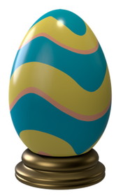 LEDgen EST-EGG-2.5-PSTL-SWRL 2.5' Pastel Swirl Easter Egg with Base