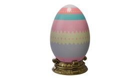 LEDgen EST-EGG-6.5-PSTL-LND 6.5' Pastel Lined Easter Egg with Base