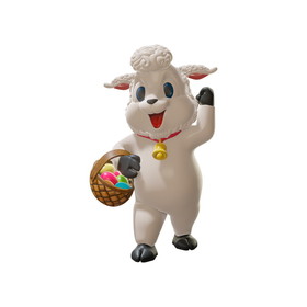 LEDgen EST-LMB-BSKT Easter Lamb with Basket of Eggs