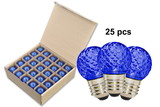 LEDgen G40-SMD-RETRO-BL-25 25 Pack G40 SMD Blue Commercial Retrofit Bulbs with E26 Base