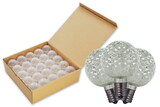 LEDgen G50-RETRO-CW-25 25 Pack of G50 Non-Dimmable Cool White Commercial Retrofit Bulbs with E17 Base