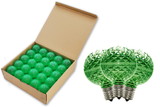 LEDgen G50-RETRO-GR-25 25 Pack G50 Non-Dimmable Green Commercial Retrofit Bulbs with E17 Base