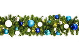 LEDgen GARSQ-09-ARTIC-LWW 9' Sequoia Garland Decorated with The Arctic Ornament Collection Pre-Lit with Warm White LEDs