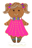 Winterland GNBR-FAM-GIRL 4.5' Tall Gingerbread Girl