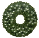 LEDgen GWBM-02-LPW 2' Blended Pine Wreath Pre-Lit with Pure White LEDS