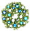 LEDgen GWSQ-02-L5M 2' Sequoia Wreath Pre-Lit with Multi Colored LEDS