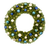 LEDgen GWSQ-03-ARTIC-LWW 3' Sequoia Wreath Decorated with The Arctic Ornament Collection