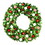 LEDgen GWSQ-05-CDY-LWW 5' Sequoia Wreath Decorated with The Candy Ornament Collection